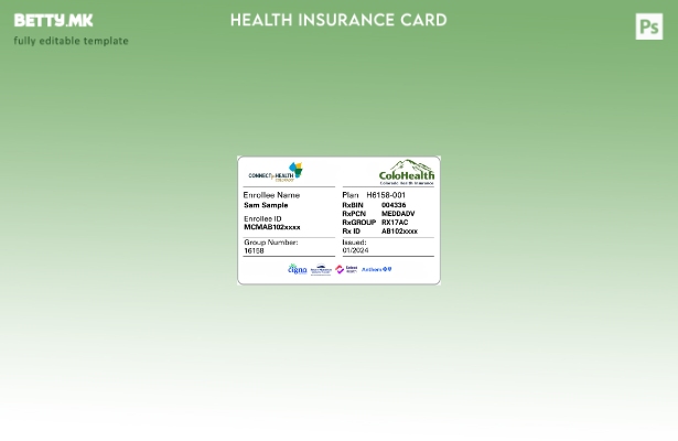 Модерен стил Шаблон за здравствено осигурување во Колорадо